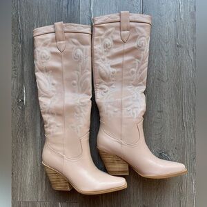 Billini Western Boots Pale Pink size 6 NWOT
